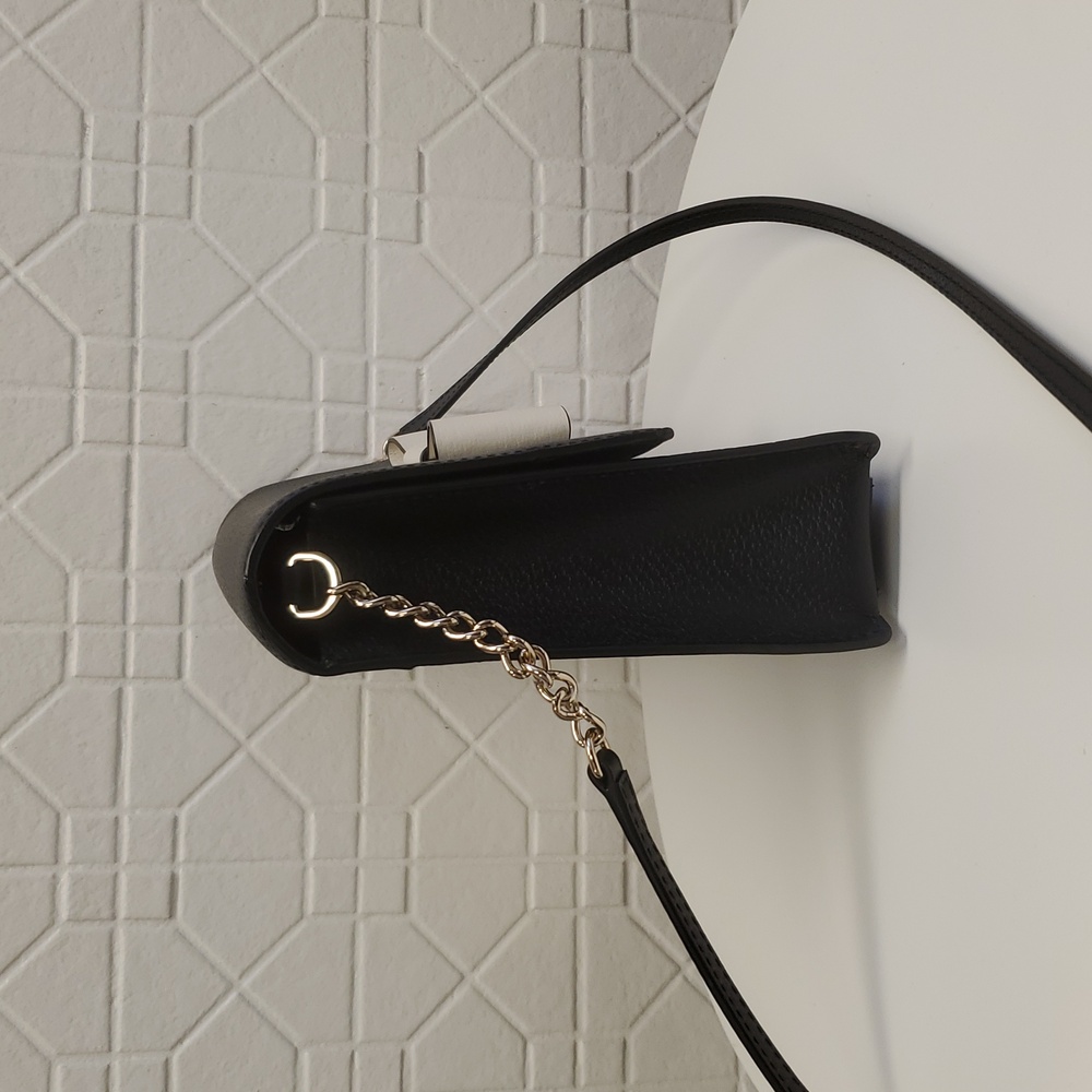 kate spade Black Leather Bow Crossbody Bag with Cream Accent - Picture 3 of 9